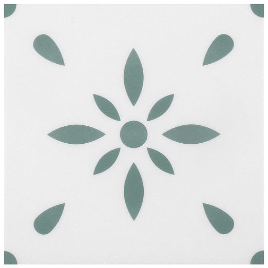 Peel & Stick Floor Tiles Self Adhesive Vinyl Flooring for Kitchen Bathroom Laundry Room Pet House Fireplace 20 Sheets 8"x8" Removable Floor Stickers Home Decor DIY (Light Green)