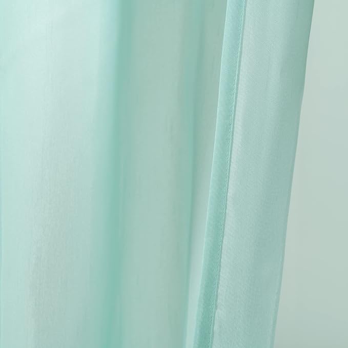 Lush Decor Night Sky Shower Curtain, Single, 72" W x 72" L, White & Blue - Sequin Shower Curtain - Sparkly Color Block Bath Curtain - Modern Glam Bathroom Decor