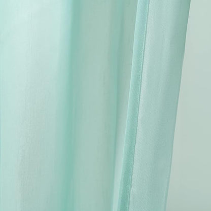 Lush Decor Night Sky Shower Curtain, Single, 72" W x 72" L, White & Blue - Sequin Shower Curtain - Sparkly Color Block Bath Curtain - Modern Glam Bathroom Decor