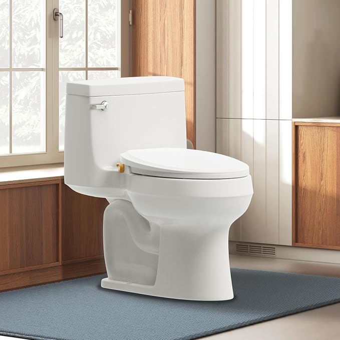 VOVO Nature 8 Non-electric Bidet Toilet Seat, Fits Round Toilets, Ambient Water Temperature, Easy Installation - White