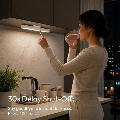 Vanity Makeup Lights for Mirror, 2600mAh Rechargeable LED Stick on Mirror Light, 3 Color Modes Stepless Dimmable Makeup Lights, Magnetic Wireless LED Lights for Bathroom Mirror, Closet (White)