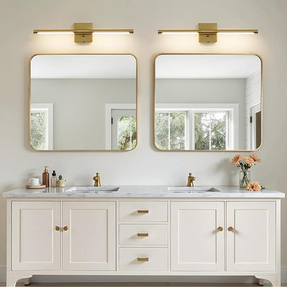 Epinl Modern Gold Bathroom Vanity Light, 24 inch 5CCT Dimmable Bathroom Lighting Fixture Over Mirror, 360° Rotatable Brush Gold LED Vanity Light Fixtures for Bathroom