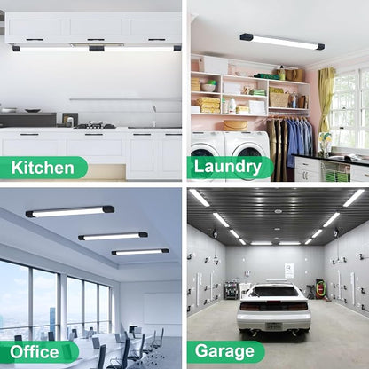 Plug in Light 4FT 5000K Linkable LED Tube Shop Closet Under-Cabinet Utility Lights, IP66 Waterproof, Overhead Ceiling Workbench Light, LED Light Bar for Room Office Garage Shop Bathroom | Overhead Ceiling Lighting Utility Workbench Light, Triproof LED ...