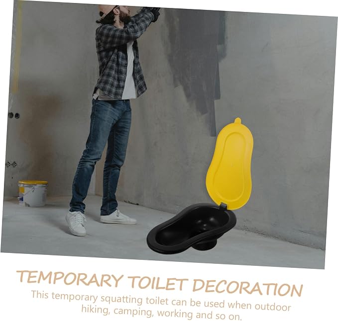 NOLITOY Portable Squatting Toilet Durable Plastic Temporary Toilet for Camping Hiking and Construction Sites Easy to Install and Maintain Sturdy Outdoor for Adults