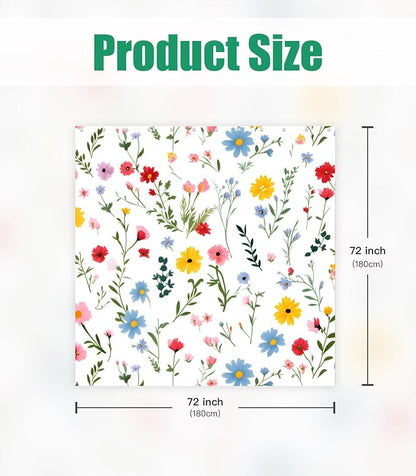 Shower Curtain for Bathroom Stall Boho Modern Cute Aesthetic Decorative Girly Waterproof Unique White Floral Girls Chic Print Design Teen Pretty Women Cortinas de Baño Bathtub 72 x72 Inch