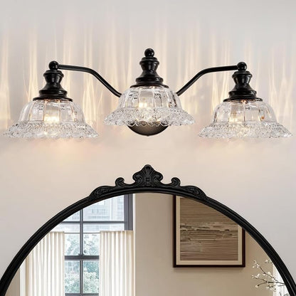Farmhouse Vanity Lights for Bathroom Light Fixtures Black Vanity Lights 3 Light Bathroom Light Fixtures
