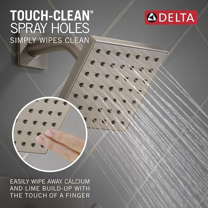 Delta Velum 14 Series Shower Faucet Set, Brushed Nickel Shower Head and Handle Set, Valve Trim Kit, Stainless T14237-SS (Valve Not Included)