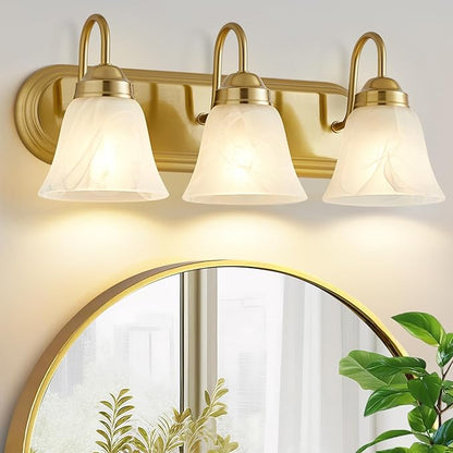 Bathroom Light Fixtures Over Mirror - 3 Light Bathroom Vintage Lighting Fixtures Wall Lamp Easy Install Vanity Lights Not Included Bulb Apply for Mirror Living Room Cabinet Bedroom