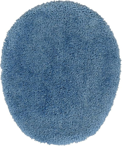 Garland Rug Traditional Nylon Washable Basin Blue 4 Piece Set - Lid, Contour, 2 Bath Rugs - Soft, Absorbent, and Stylish for Your Bathroom