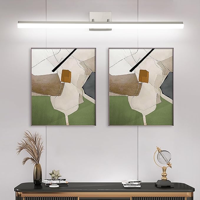 36in LED Vanity Light, 36W 2500LM Modern Brushed Nickel Adjustable Bathroom Light Fixture Over Mirror, Dimmable Light Bar 5000K Cool White