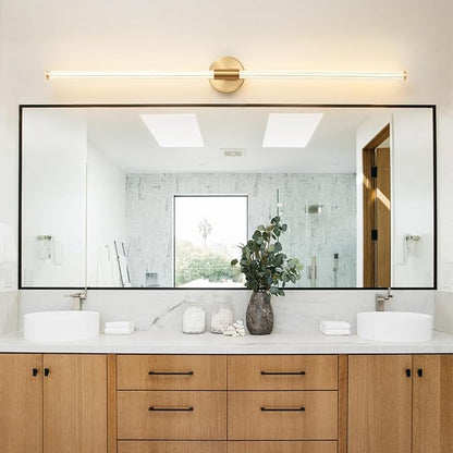 Gold Bathroom Vanity Lights 47" Long LED Vanity Light Bar | 360° Bright Bathroom Lights, Dimmable Vanity Light, Hardwired Wall Light 3000K Warm White for Mirror