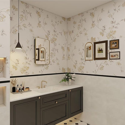 16x24 in Brushed Gold Medicine Cabinet with Mirror for Bathroom | Fully Assembled; Recessed or Surface Wall Mount; Metal Cabinet with Tempered Glass Mirror and Two Adjustable Glass Shelves