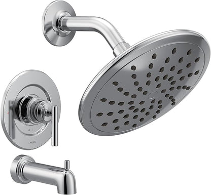 Moen Gibson Chrome Posi-Temp Pressure Balancing Modern Tub and Shower Trim with 8-Inch Rainshower Valve Required, T3003EP