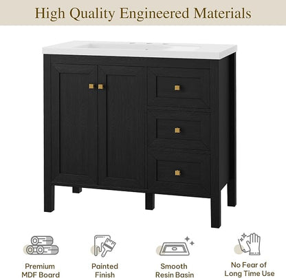 DWVO 36 Inch Bathroom Vanity with Sink | Bathroom Storage Cabinet