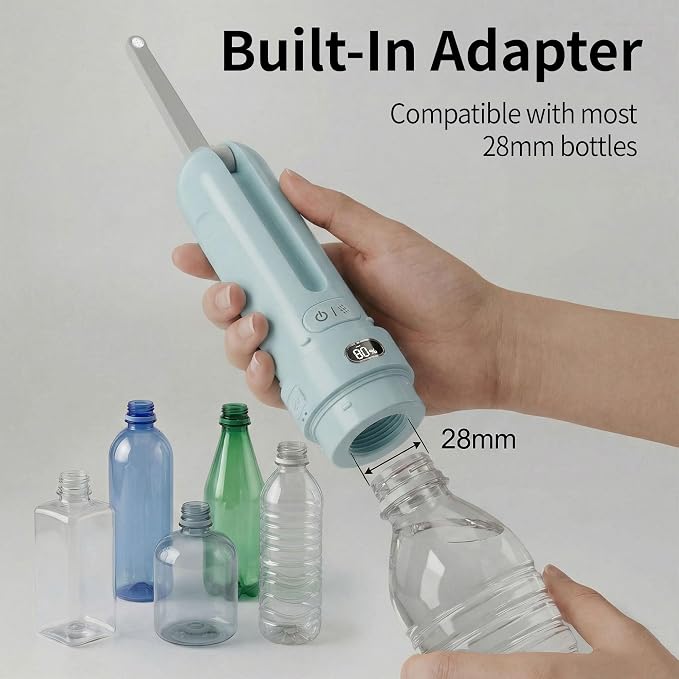 Portable Bidet for Travel,Personal Hygiene Sprayer Bottle for Women Men | Mobile Bidet Portable for Toilet,Electric Handheld High-Pressure Foldable USB-C Battery-Powered
