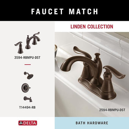 DELTA FAUCET 79424-RB Linden 24 in. Wall Mount Towel Bar Bath Hardware Accessory in Venetian Bronze