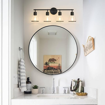 30" Black Bathroom Light Fixtures 4 Light Bathroom Vanity Lights Over Mirror