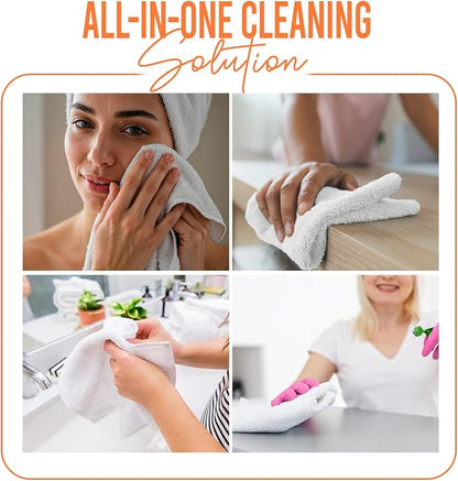 DAN RIVER 12 Pack Cotton Wash Cloths Set for Showering [12x12] Orange | Lighter Weight, Quick to Dry, Super Soft & Absorbent Face Towels, Hotel Quality, Perfect for Bathroom, Gym, Spa
