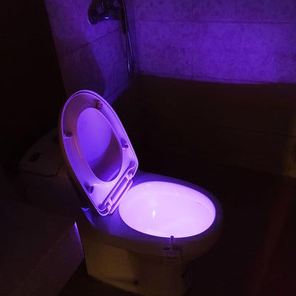 AUSAYE 3 Pack Toilet Night Light 8-Color Night Lights Motion Detection, Toilet Bowl NightLight Bathroom for Christmas Stocking Stuffers