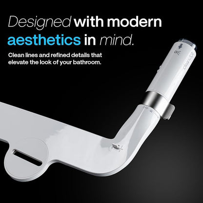 Bidet Attachment for Toilet — Scented Bidet with Fragrance Spray Odor Eliminator, Precision Nozzle Adjustable Pressure, Non-Electric Cold Water Leak-Proof (Nordic Wood, 1)
