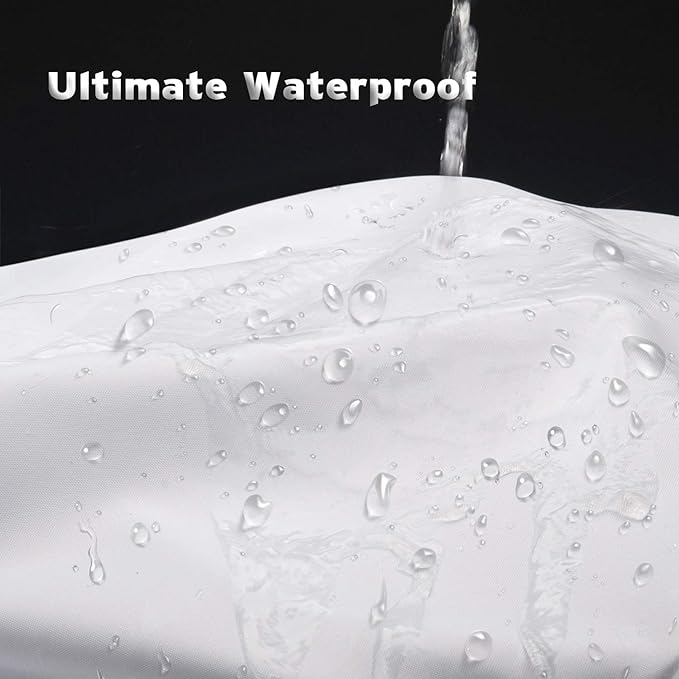 Titanker Fabric Shower Curtain Liner Washable, 72 x 65 Inches, White Shower Liner Fabric with 2 Magnets, Bathroom Polyester Shower Liner Waterproof Soft Lightweight, White