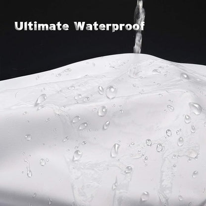 Titanker Fabric Shower Curtain Liner Washable, 72 x 65 Inches, White Shower Liner Fabric with 2 Magnets, Bathroom Polyester Shower Liner Waterproof Soft Lightweight, White