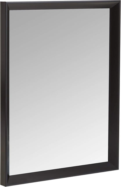 Amazon Basics Rectangular Wall Mount Mirror With Peaked Trim for Bedroom, Living Room, Entryway, Hangs Horizontally or Vertically, 16 x 20 inch, Black
