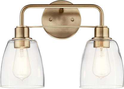 Kichler Meller 11.25 Inch Wall Light, 1 Light Exterior Wall Sconce in Champagne Bronze, (11.25" H x 5.5" W), 5100CPZ