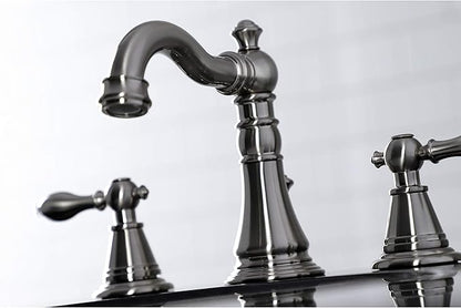 Fauceture FSC1978AL English Classic Widespread Bathroom Faucet with Pop-Up Drain, Brushed Nickel