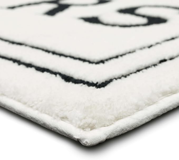 Mohawk Home Hers Casual Novelty; Solid Cream 1' 5" X 2' Bath Mat Perfect for Bathroom