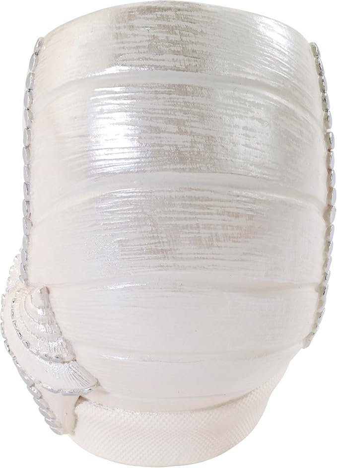 Avanti Linens - Toothbrush Holder, Seashell Inspired Bathroom Accessories, Guest Bathroom Essentials (Sequin Shell Collection)