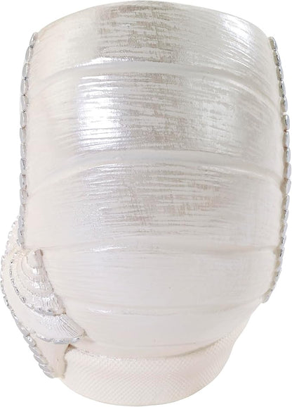 Avanti Linens - Toothbrush Holder, Seashell Inspired Bathroom Accessories, Guest Bathroom Essentials (Sequin Shell Collection)