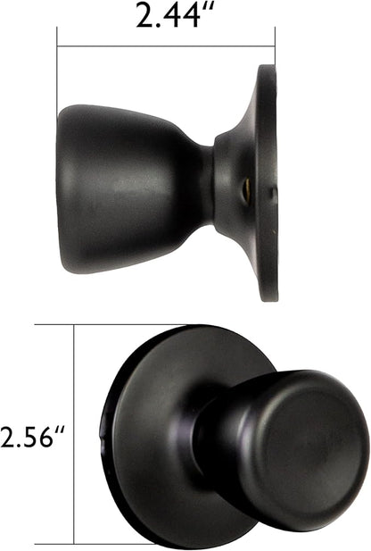 Design House Terrace Non-Turning One-Sided Dummy Door Knob, Matte Black, 728386-MB