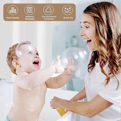 Felisa Stall Fabric Shower Curtain Liner with Large Magnets,36 x 74 inches Soft Cloth & Hotel Quality Shower Stall Curtain for Bathroom,Small Narrow Size Shower Curtain,White