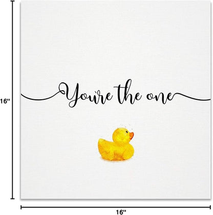 Renditions Gallery You're the one Rubber Ducky Bathroom Décor Gallery Wrapped Canvas Wall Art