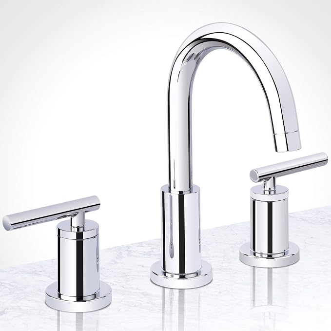 Miseno MNO1343L Mia Widespread Bathroom Faucet - Includes Brass Push-Pop Drain Assembly