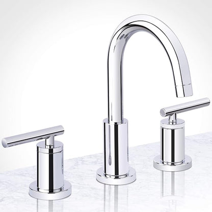 Miseno MNO1343L Mia Widespread Bathroom Faucet - Includes Brass Push-Pop Drain Assembly