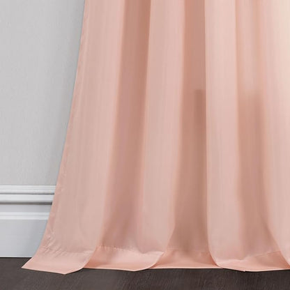 Lush Decor Night Sky Window Curtain Panel, Single 42"W x 84"L White & Blush - Sequin Backdrop Curtain - Room Darkening Curtains For Bedroom - Glam Decor