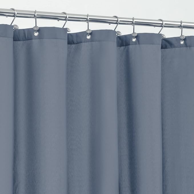 ALYVIA SPRING Waterproof Fabric Shower Curtain or Liner Stone Blue, 72x72 | 3 Magnets, Soft Cloth & Hotel Quality, Machine Washable, Light-Weight, Standard Size