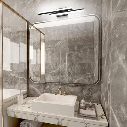 Ralbay 32" Black Bathroom Vanity Lights 36W Frosted Aluminum Modern LED Matte Black Vanity Light for Bathroom Lighting Fixtures White Light 6000K Black 32 inch