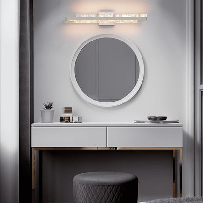 Modern Bathroom Vanity Light: Brushed Nickel 27 inch 28W Dimmable LED Bath Bar Light Fixtures Over Mirror - Wall Sconce Picture Lights for Powder Room Bedroom 3000k