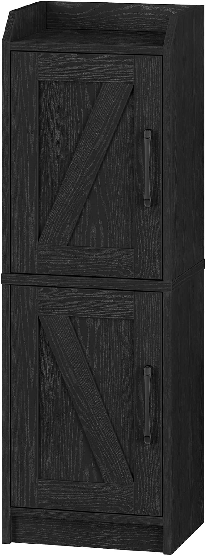 Bathroom Storage Cabinet, Small Corner Floor Cabinet with Door and Shelves, Narrow Bathroom Organizer and Paper Storage with Adjustable Shelves, for Small Spaces, Black BC27104X