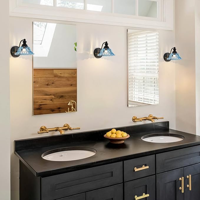 Vanity Light Black Wall Sconces Modern 1-Light Bathroom Sconces