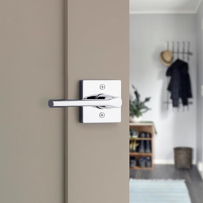 Kwikset Lisbon Non-Functioning Dummy Door Lever in Polished Chrome