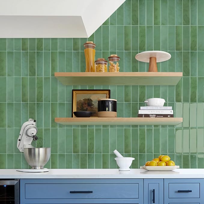 STICKGOO 10-Sheet Peel and Stick Backsplash Tile, Self Adhesive Vinyl Wall Tiles, Stick on Backsplash for Kitchen and Bathroom(Thicker Design)