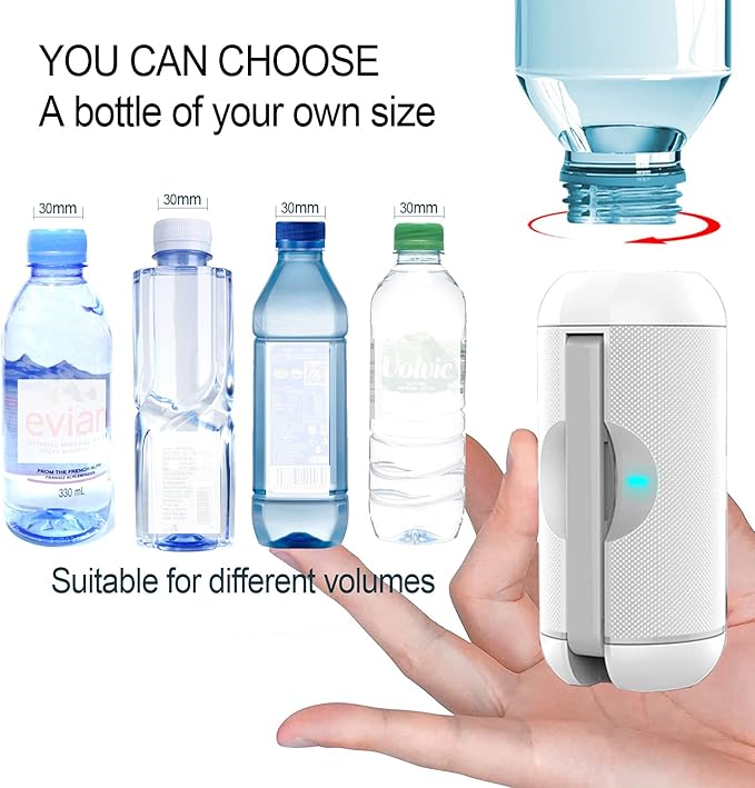 Portable Bidet for Travel, 500ml Travel Bidet, Bidet Sprayer with Peri Bottle for Women/Man, Handheld, Rechargeable Electric Bidet High Pressure, Douche Bottle for Postpartum, Hemorrhoid (White)