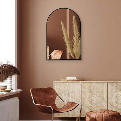 Americanflat 20x30 Arched Mirror - Large Hanging Mirrors with Durable Frame - Modern Mirror for Bathroom, Bedroom, Living Room - Mirrors for Wall Display and Home Decor - Black