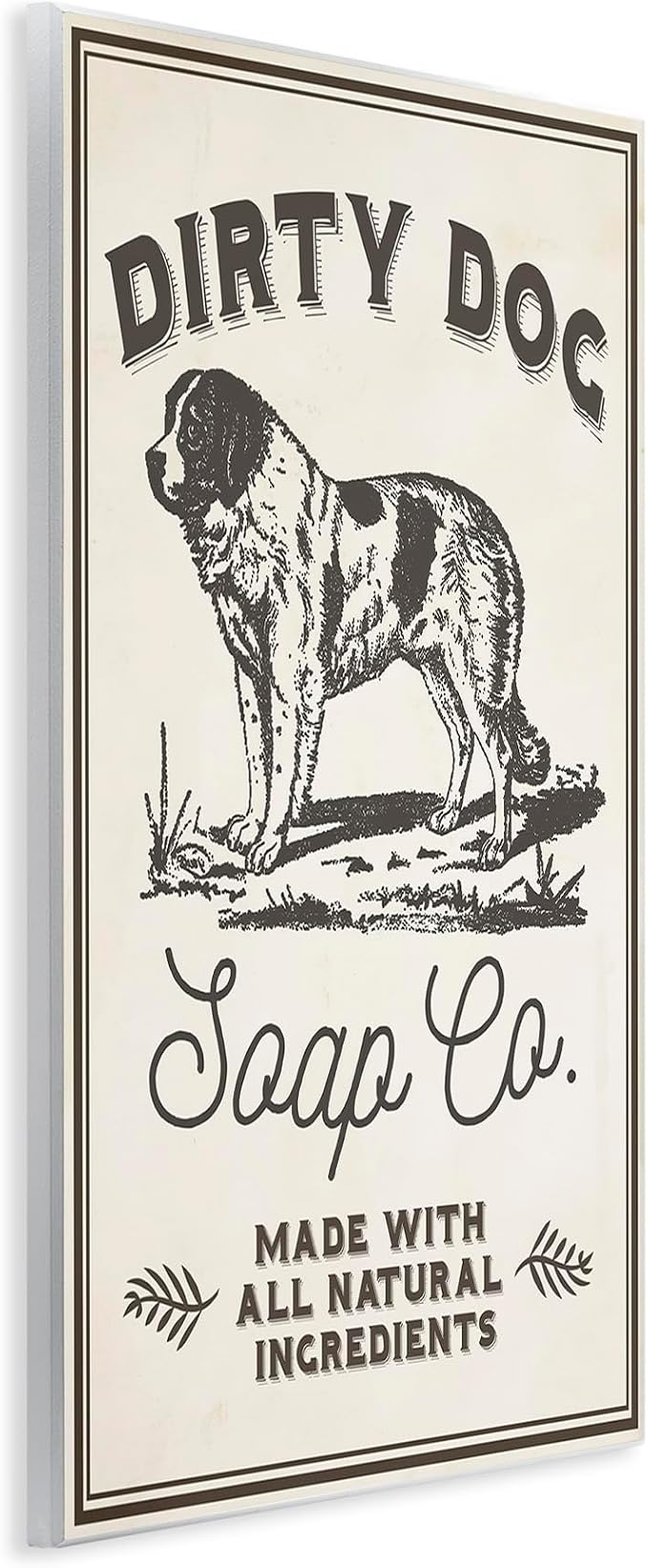 Dirty Dog Soap Vintage Sign, 10 x 15 Inch Mounted Print on Wall Plaque | Stupell Industries · By Lil' Rue · Ready to hang · Bathroom and laundry room decor · Made in USA