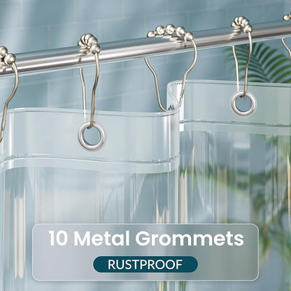 Titanker Shower Curtain Liner 60x72, Clear Plastic Shower Liner Lightweight PEVA Waterproof Shower Curtains for Bathroom with Magnets and Rustproof Grommet Holes