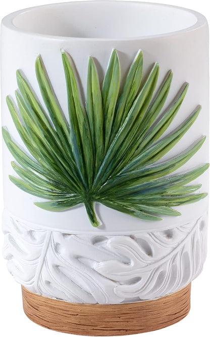Avanti Linens - Tumbler, Countertop Organizer, Tropical Inspired Home Decor (Viva Palm Collection)